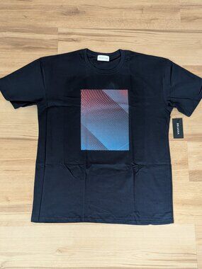NWT Vestige Graphic Abstract Tee Black/Blue/Red 2XL Crewneck Short Sleeve